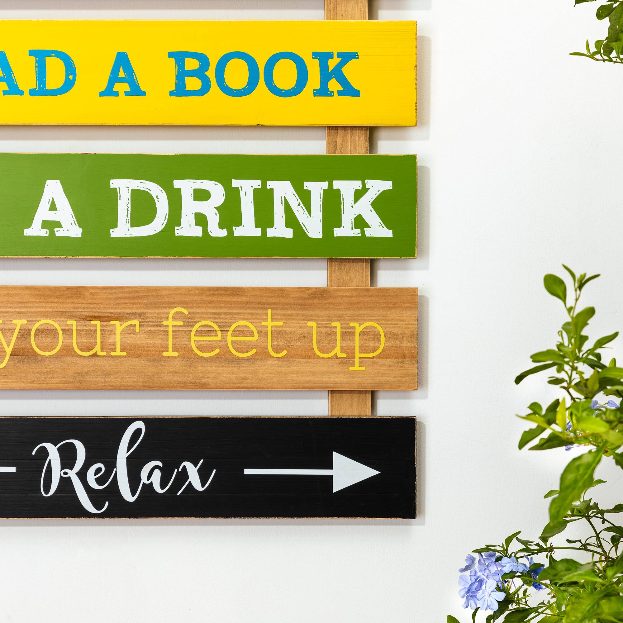 Glitzhome® 36" Rustic Wooden Porch Rules Sign